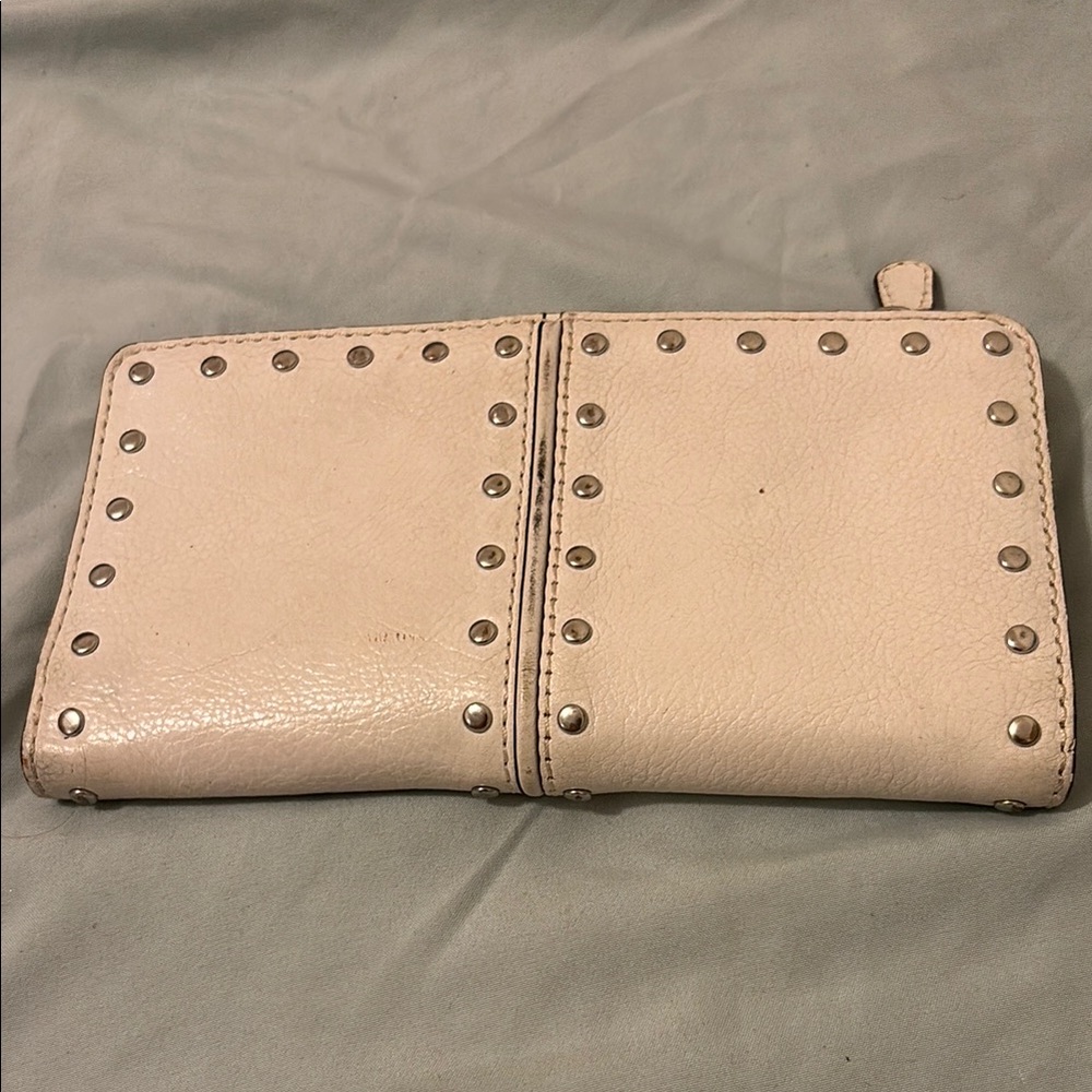Michael Kors Cream Studded Leather Wallet